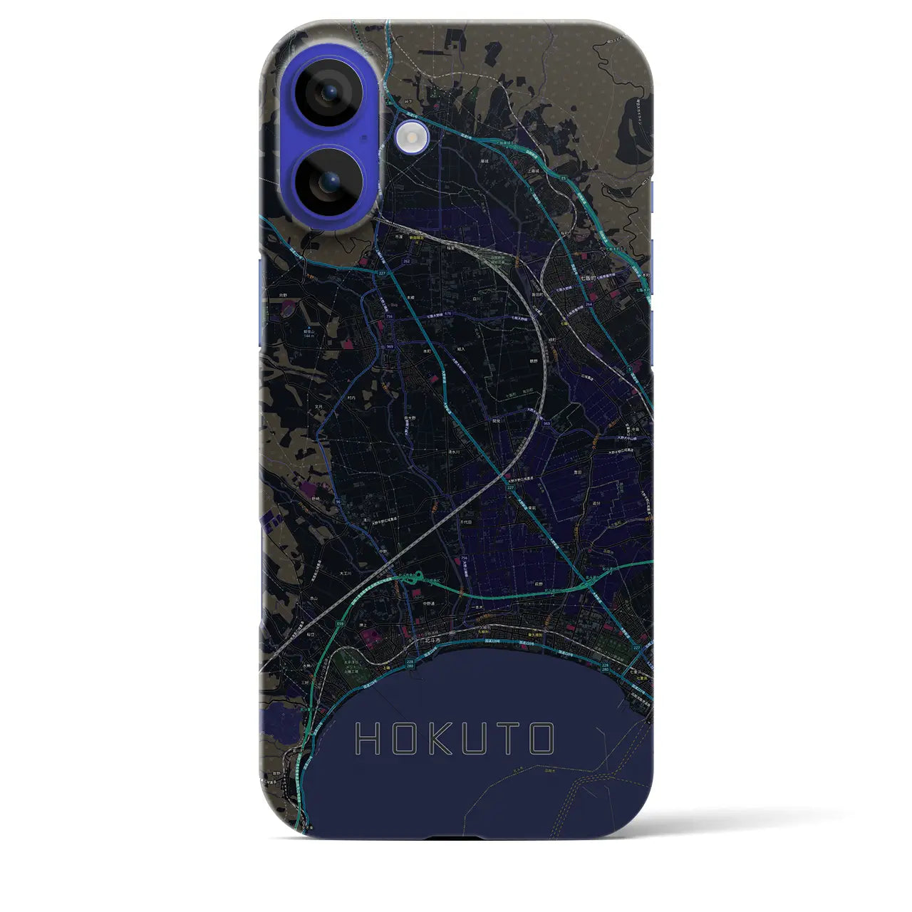 【北斗(北海道)】地図柄iPhoneケース(バックカバータイプ)