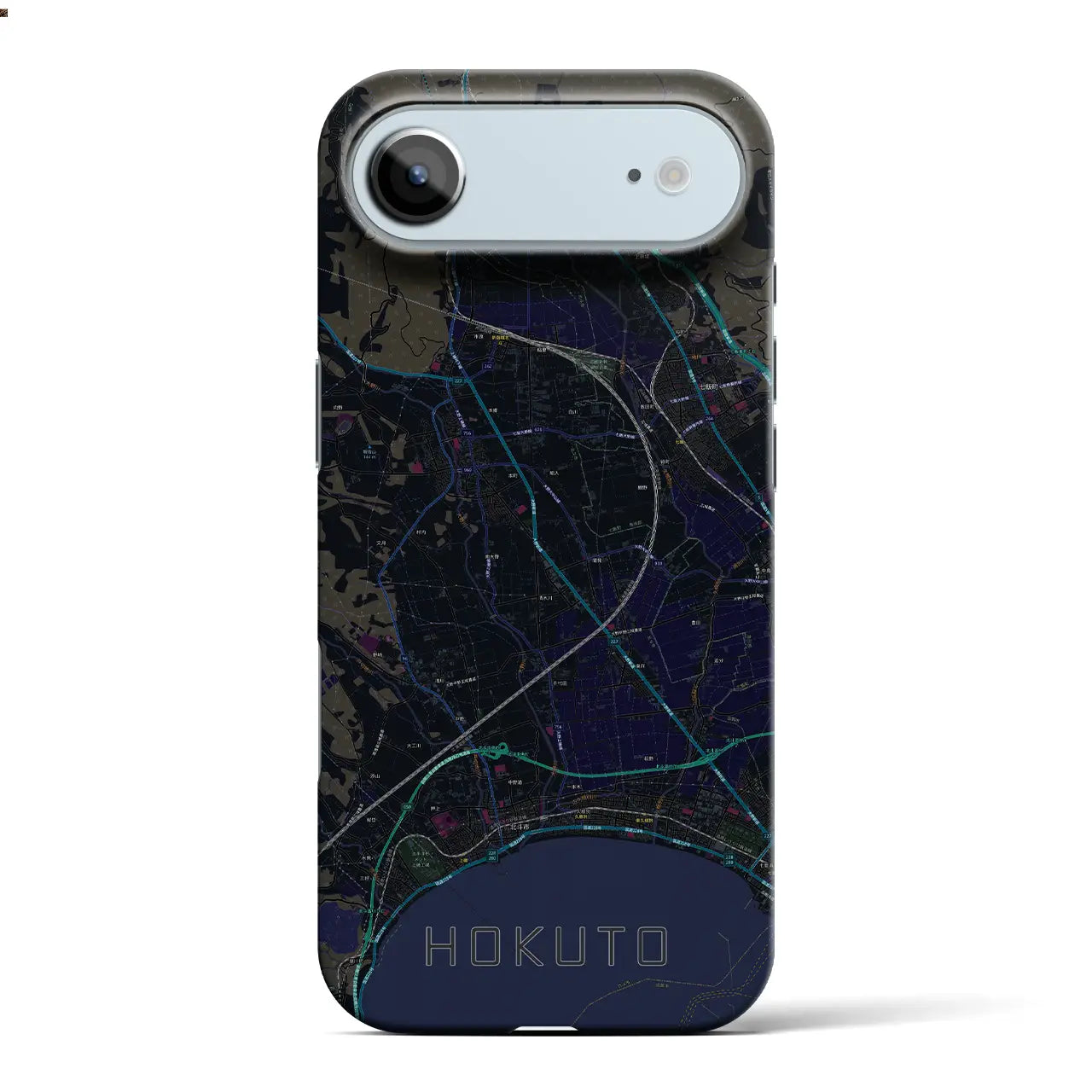 【北斗(北海道)】地図柄iPhoneケース(バックカバータイプ)
