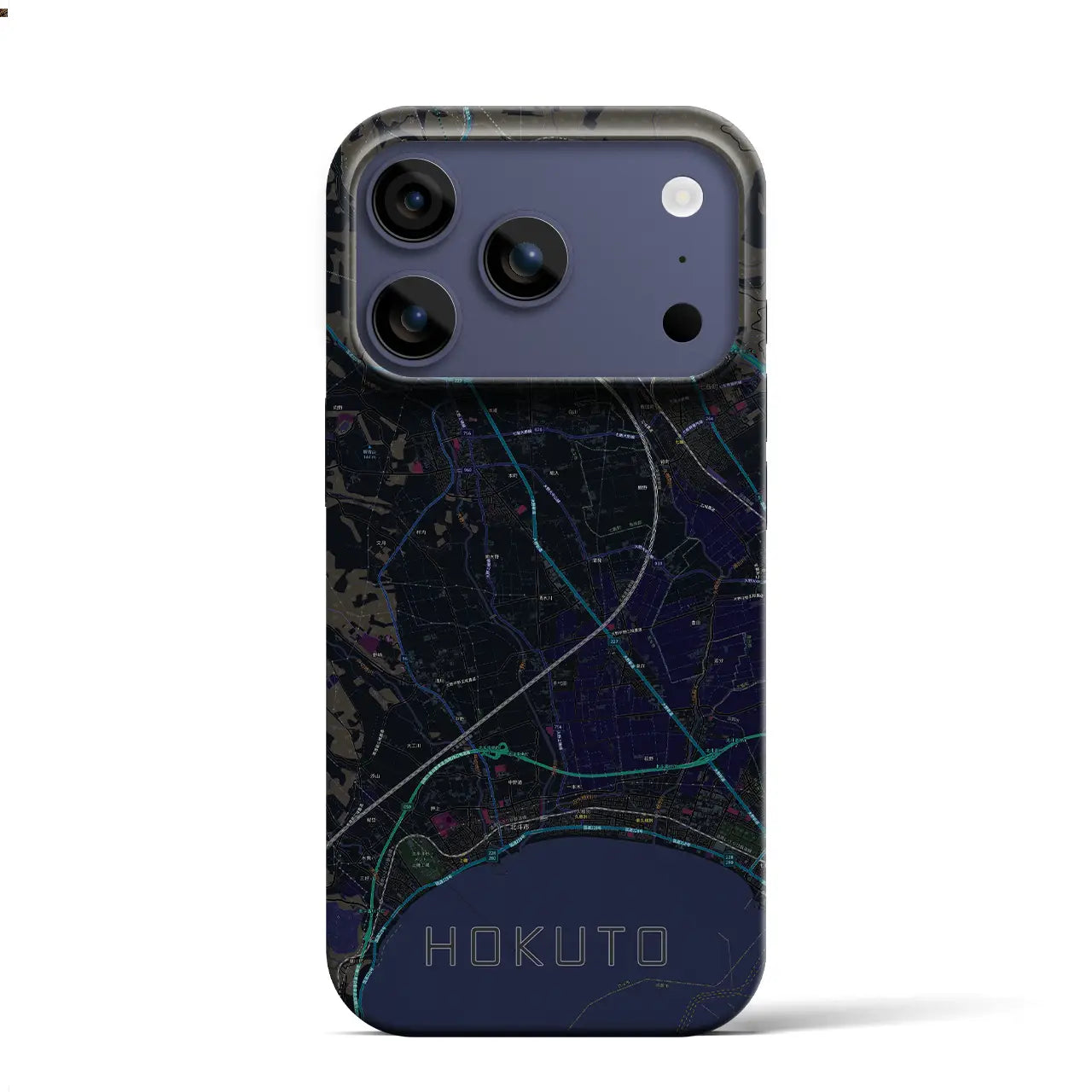 【北斗(北海道)】地図柄iPhoneケース(バックカバータイプ)