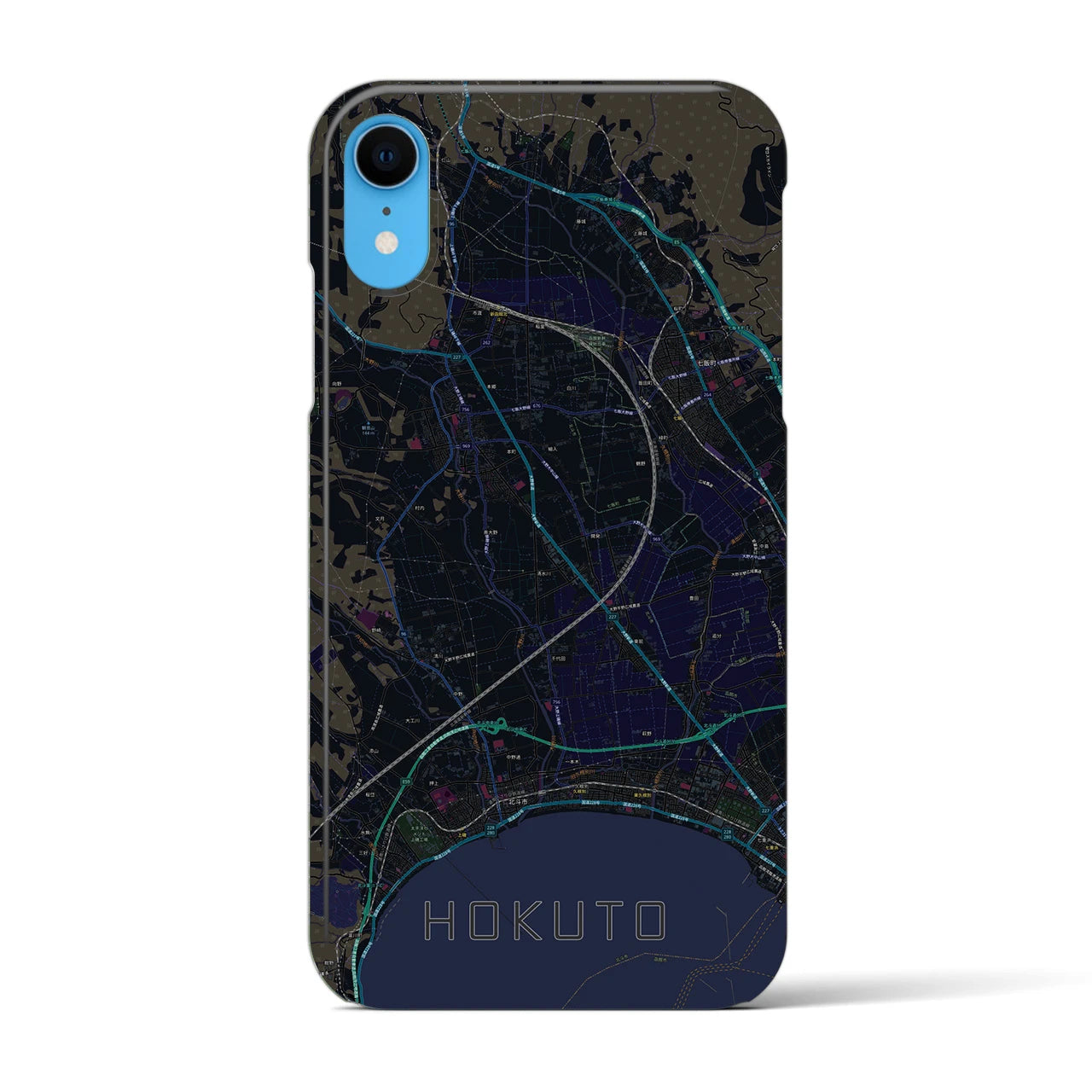 【北斗(北海道)】地図柄iPhoneケース(バックカバータイプ)