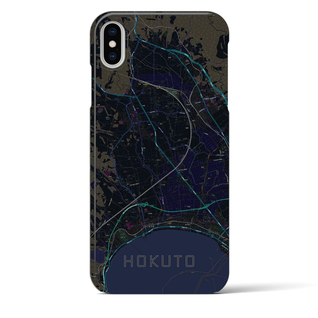 【北斗(北海道)】地図柄iPhoneケース(バックカバータイプ)