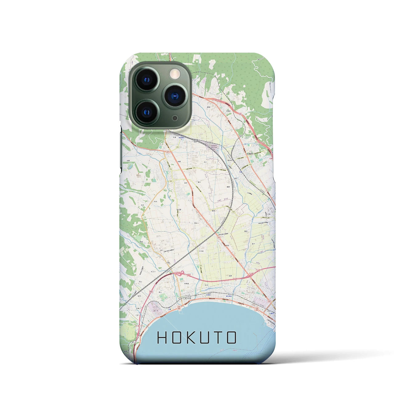 【北斗(北海道)】地図柄iPhoneケース(バックカバータイプ)