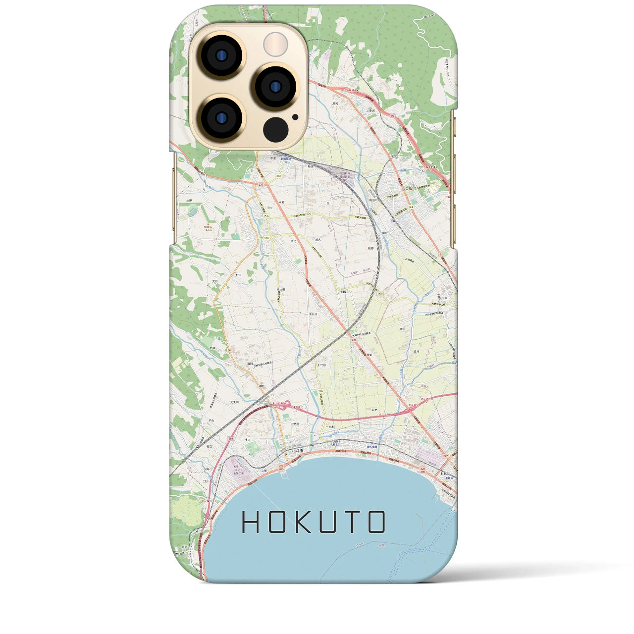 【北斗(北海道)】地図柄iPhoneケース(バックカバータイプ)
