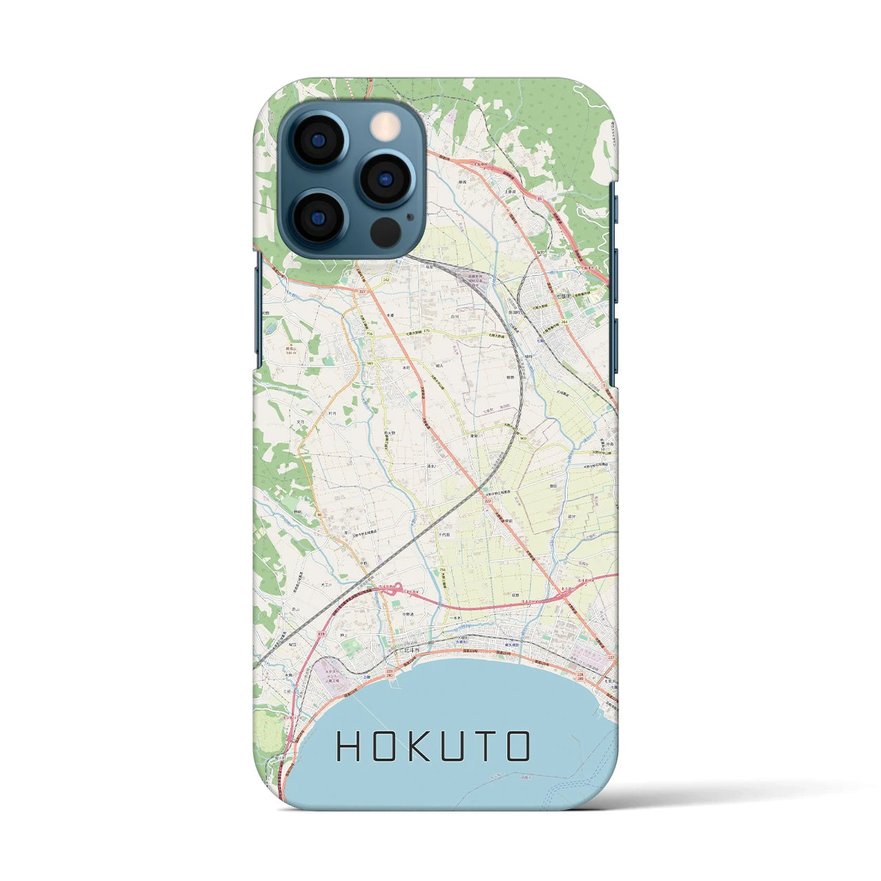 【北斗(北海道)】地図柄iPhoneケース(バックカバータイプ)