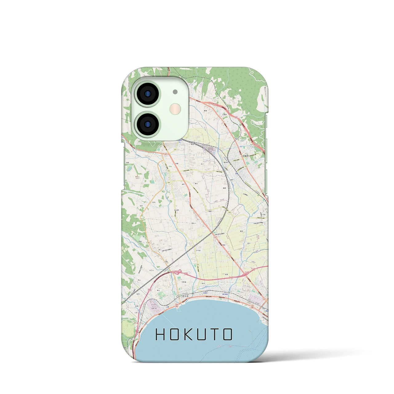 【北斗(北海道)】地図柄iPhoneケース(バックカバータイプ)