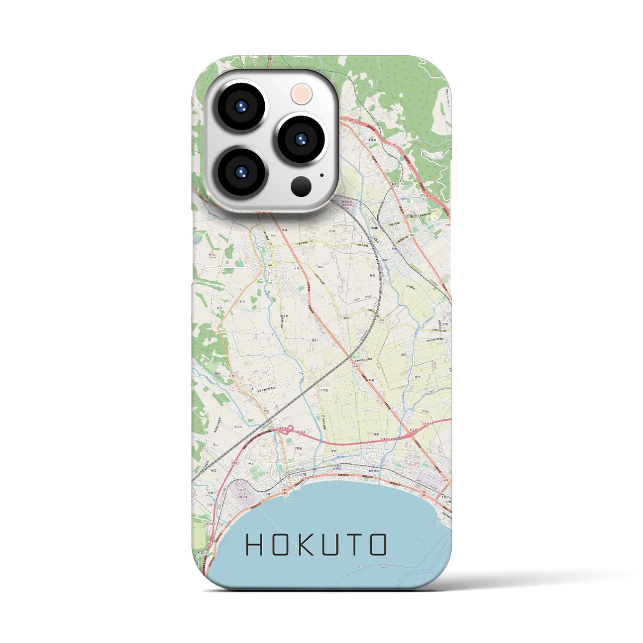 【北斗(北海道)】地図柄iPhoneケース(バックカバータイプ)