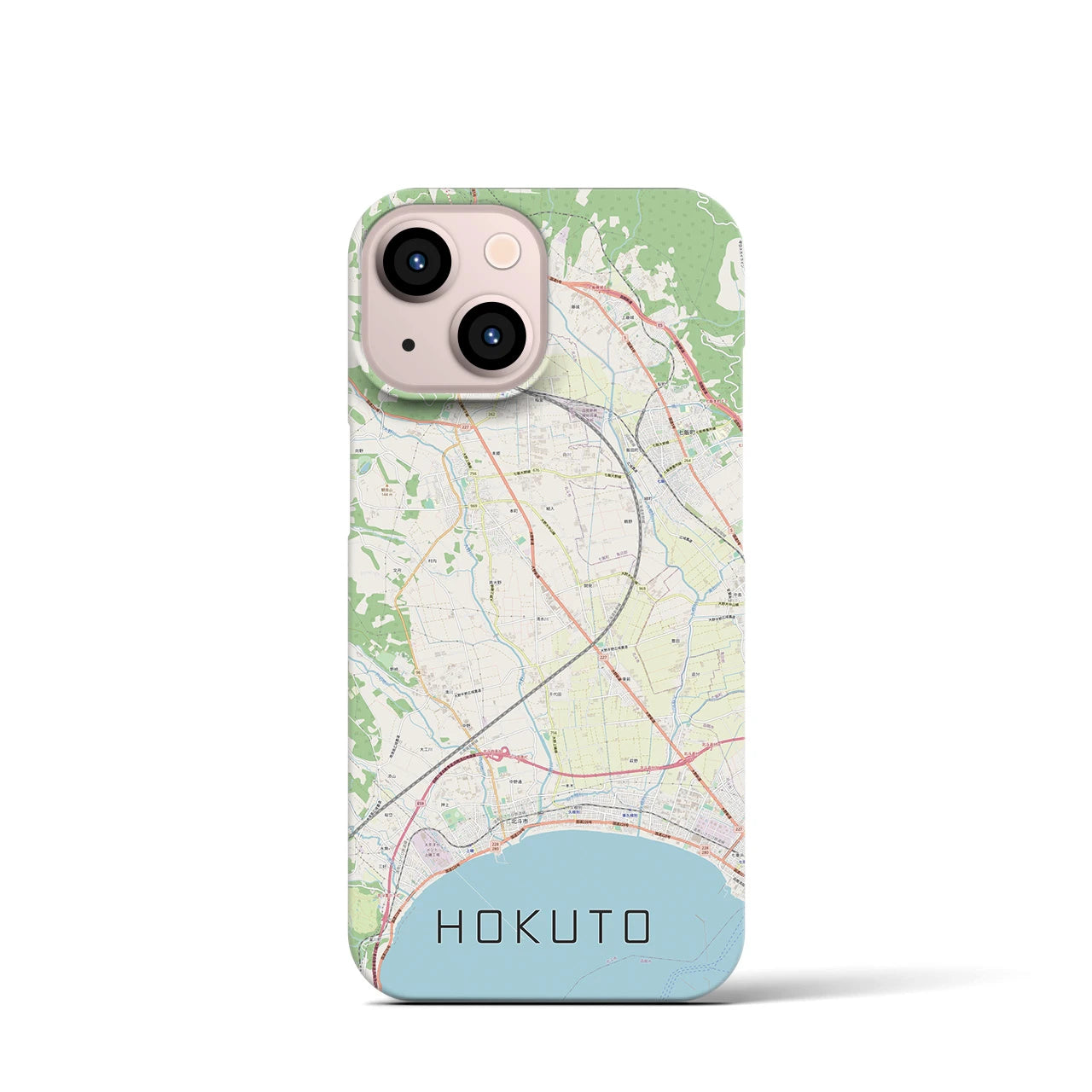 【北斗(北海道)】地図柄iPhoneケース(バックカバータイプ)