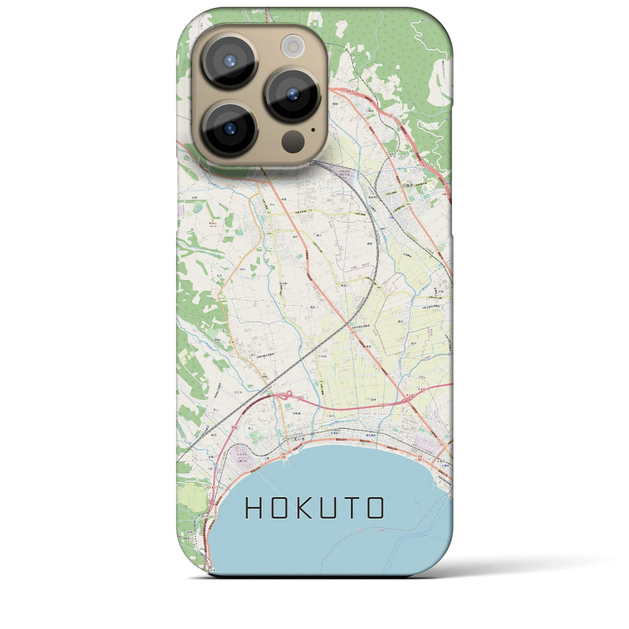 【北斗(北海道)】地図柄iPhoneケース(バックカバータイプ)