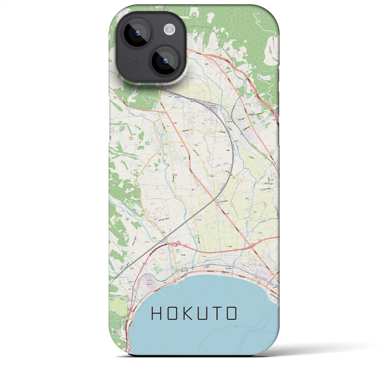 【北斗(北海道)】地図柄iPhoneケース(バックカバータイプ)