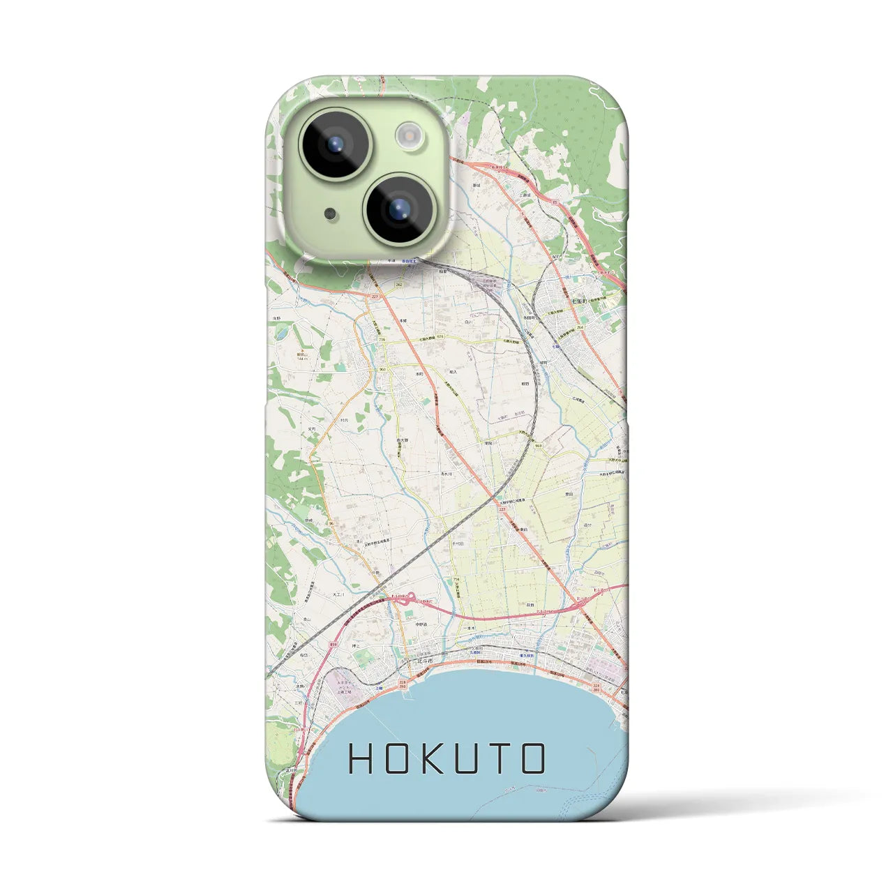 【北斗(北海道)】地図柄iPhoneケース(バックカバータイプ)