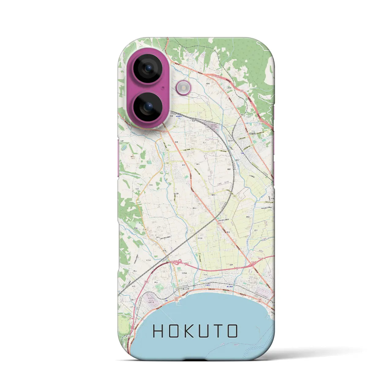 【北斗(北海道)】地図柄iPhoneケース(バックカバータイプ)