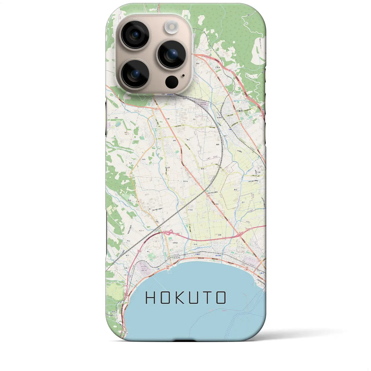 【北斗(北海道)】地図柄iPhoneケース(バックカバータイプ)