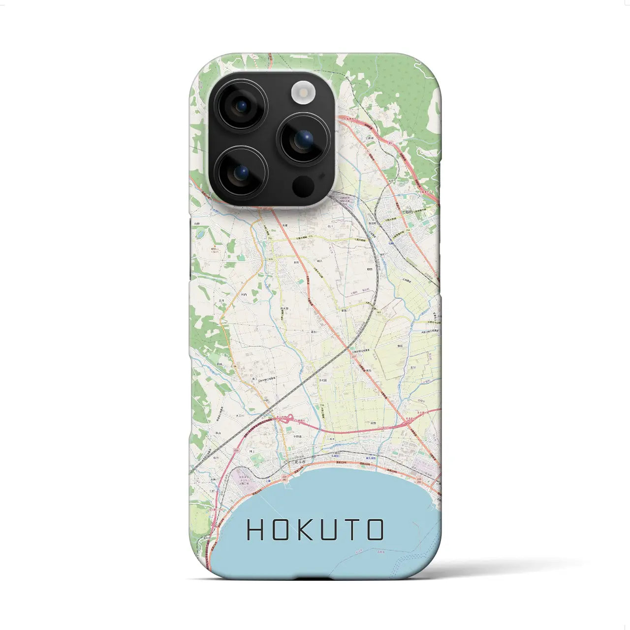 【北斗(北海道)】地図柄iPhoneケース(バックカバータイプ)