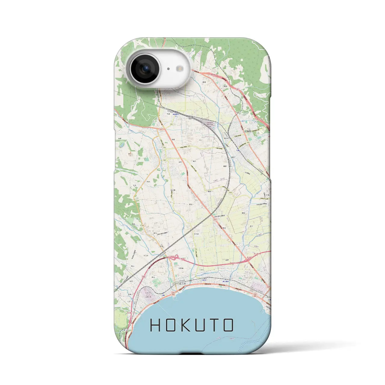 【北斗(北海道)】地図柄iPhoneケース(バックカバータイプ)