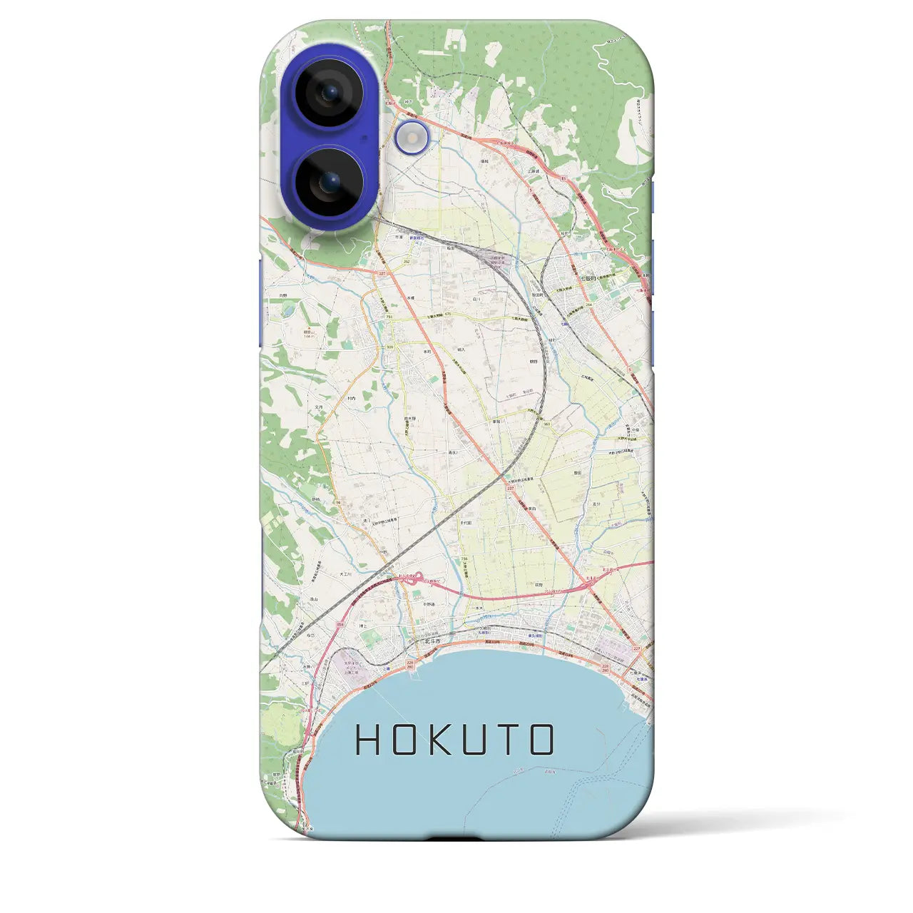 【北斗(北海道)】地図柄iPhoneケース(バックカバータイプ)