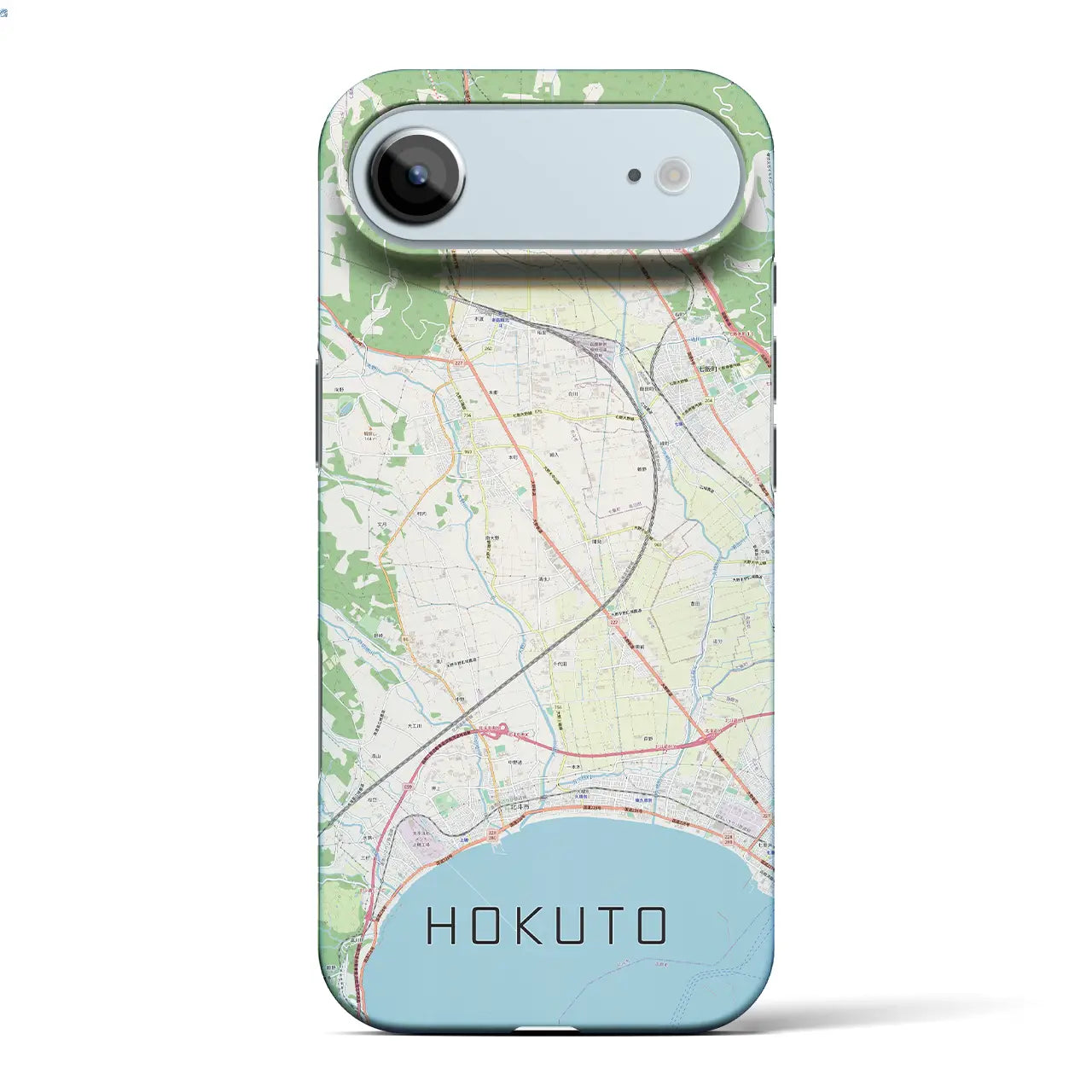 【北斗(北海道)】地図柄iPhoneケース(バックカバータイプ)