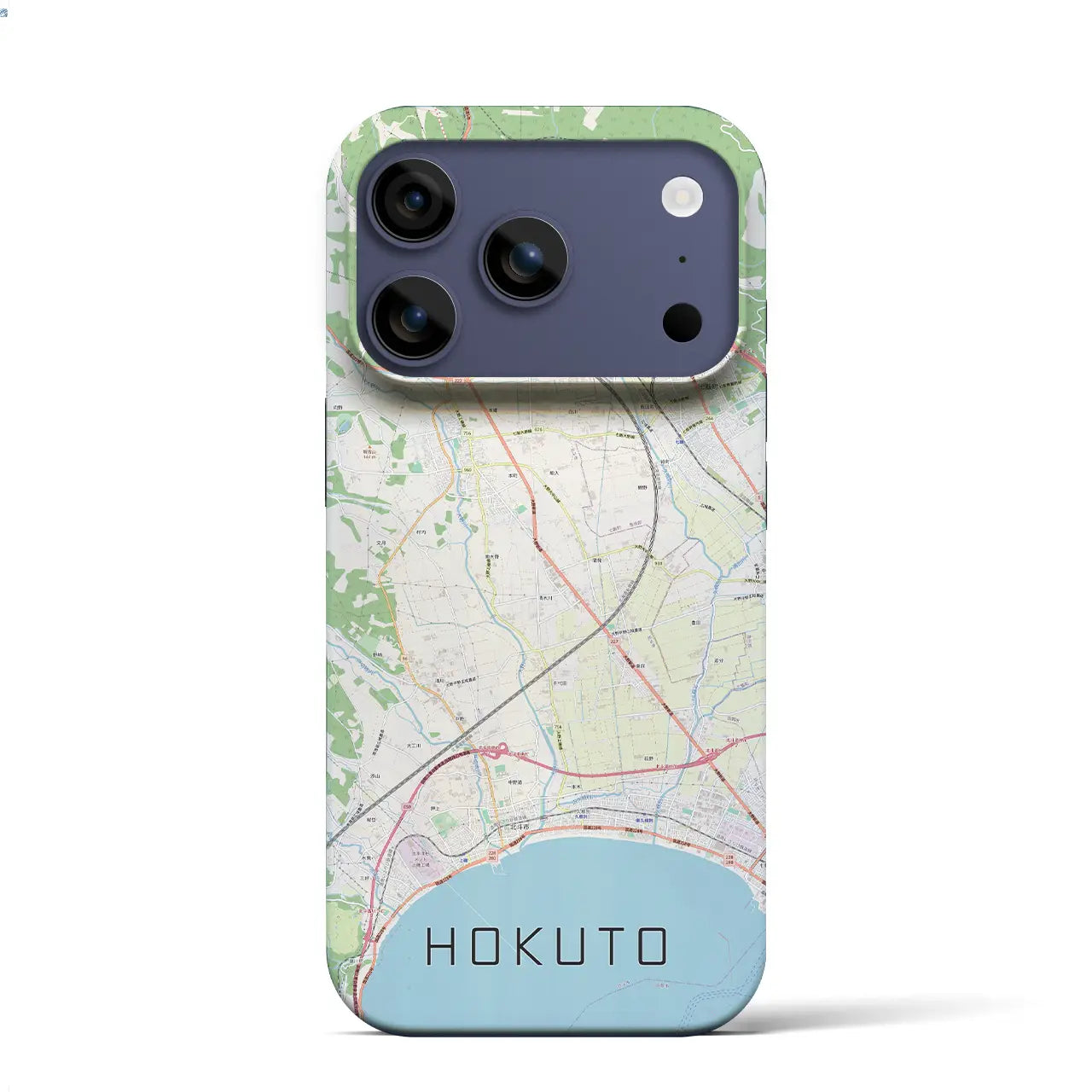 【北斗(北海道)】地図柄iPhoneケース(バックカバータイプ)