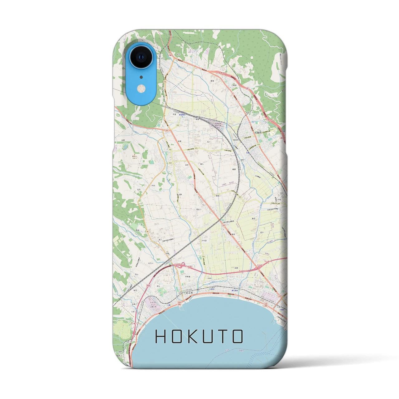 【北斗(北海道)】地図柄iPhoneケース(バックカバータイプ)