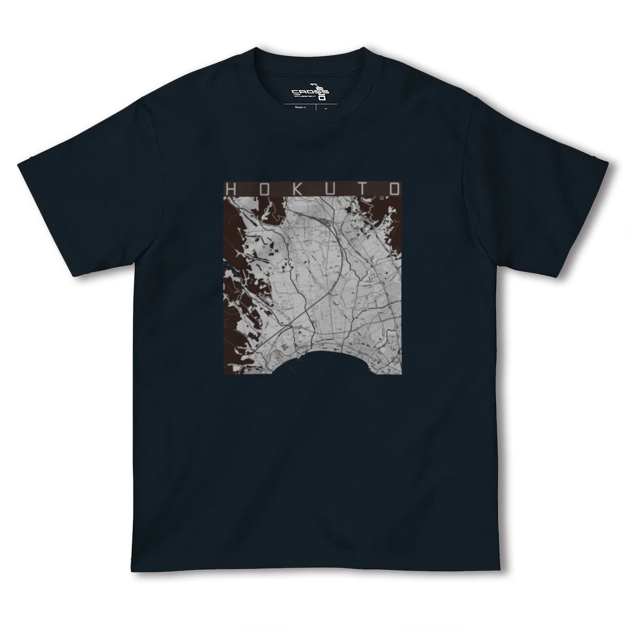 【北斗(北海道)】地図柄ヘビーウェイトTシャツ