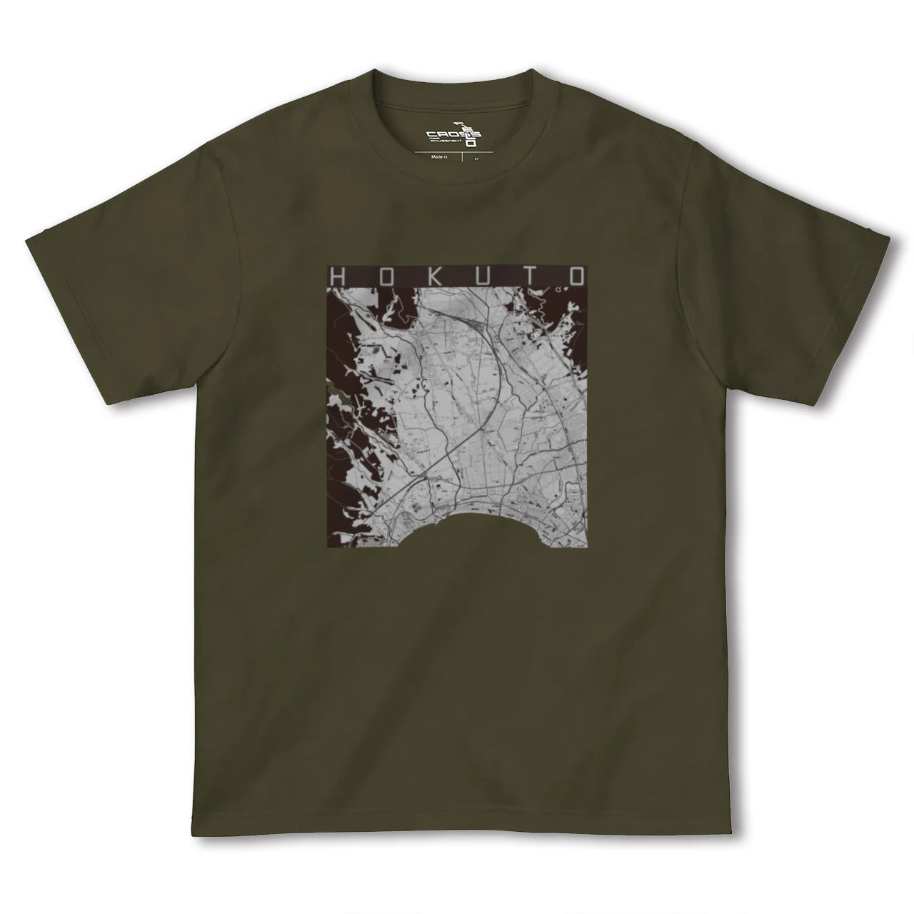 【北斗(北海道)】地図柄ヘビーウェイトTシャツ