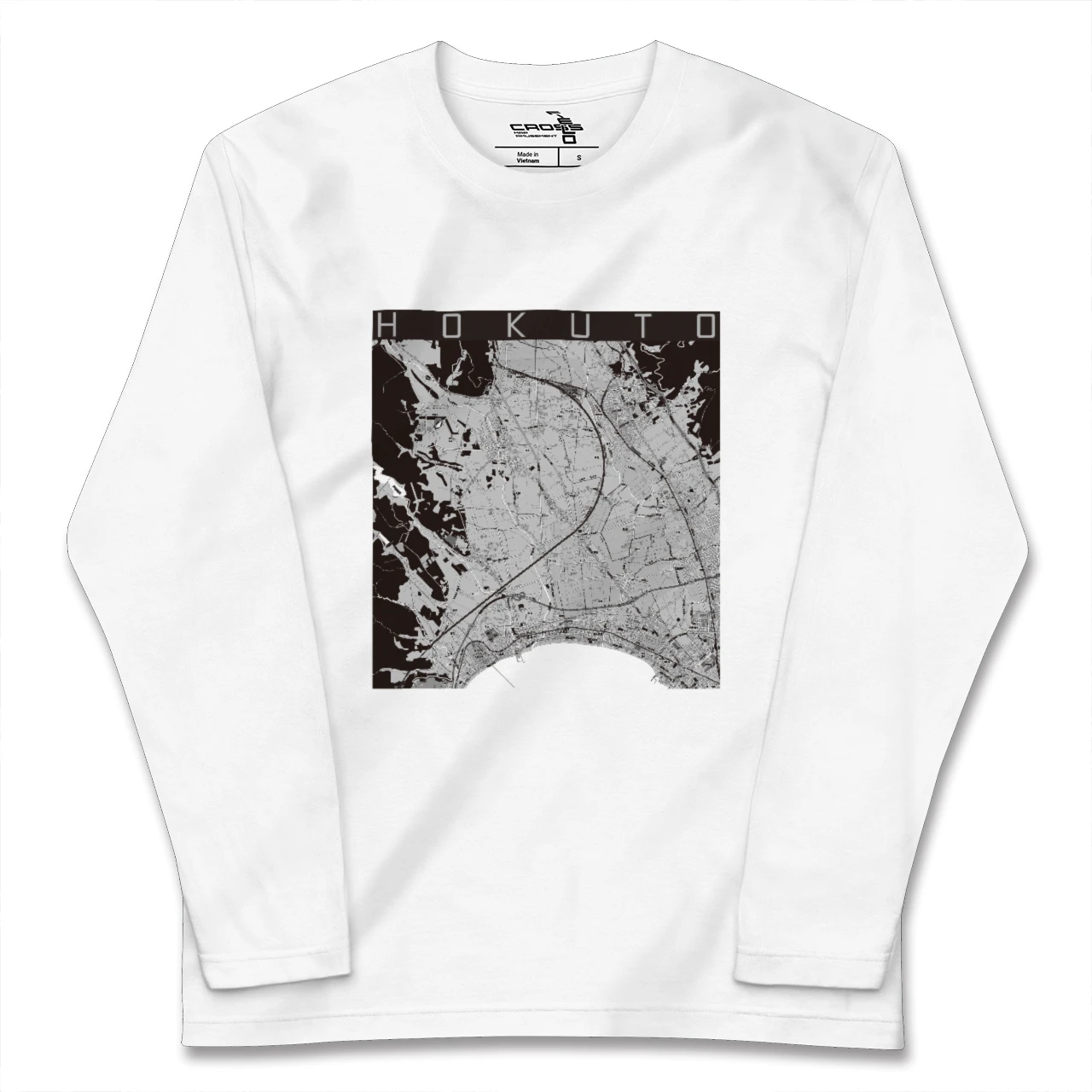 【北斗(北海道)】地図柄ロングスリーブTシャツ