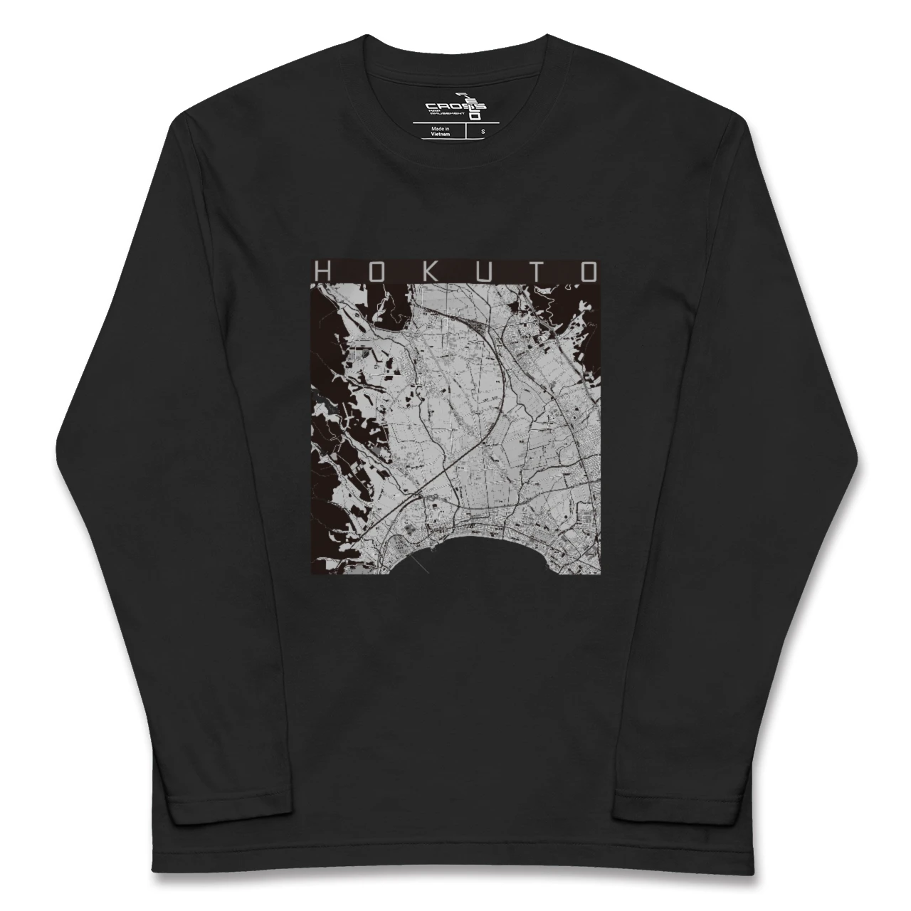 【北斗(北海道)】地図柄ロングスリーブTシャツ