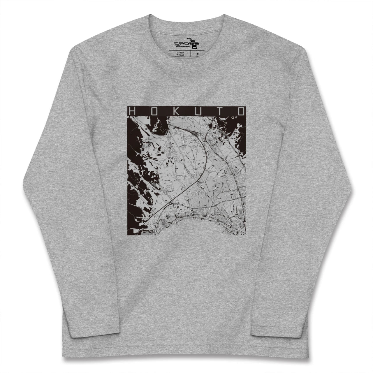 【北斗(北海道)】地図柄ロングスリーブTシャツ