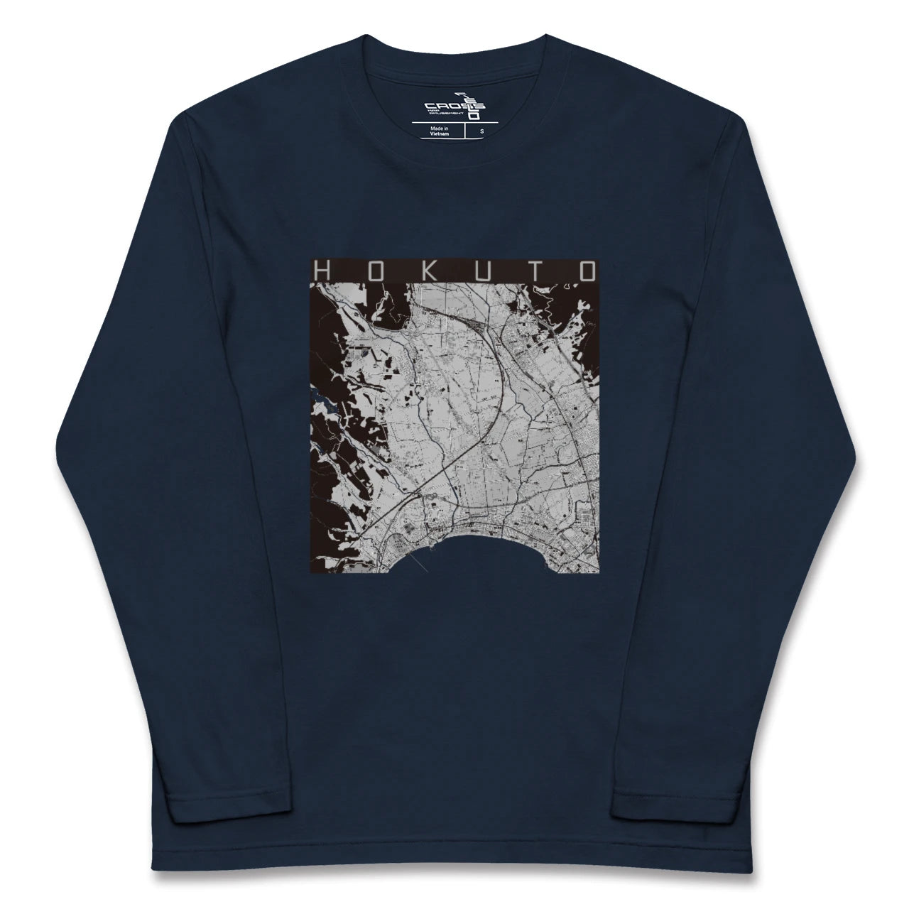 【北斗(北海道)】地図柄ロングスリーブTシャツ