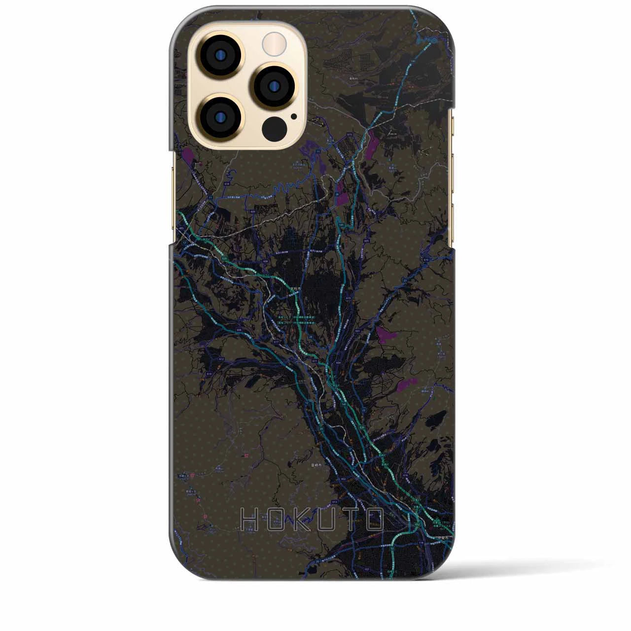 【北杜(山梨県)】地図柄iPhoneケース(バックカバータイプ)