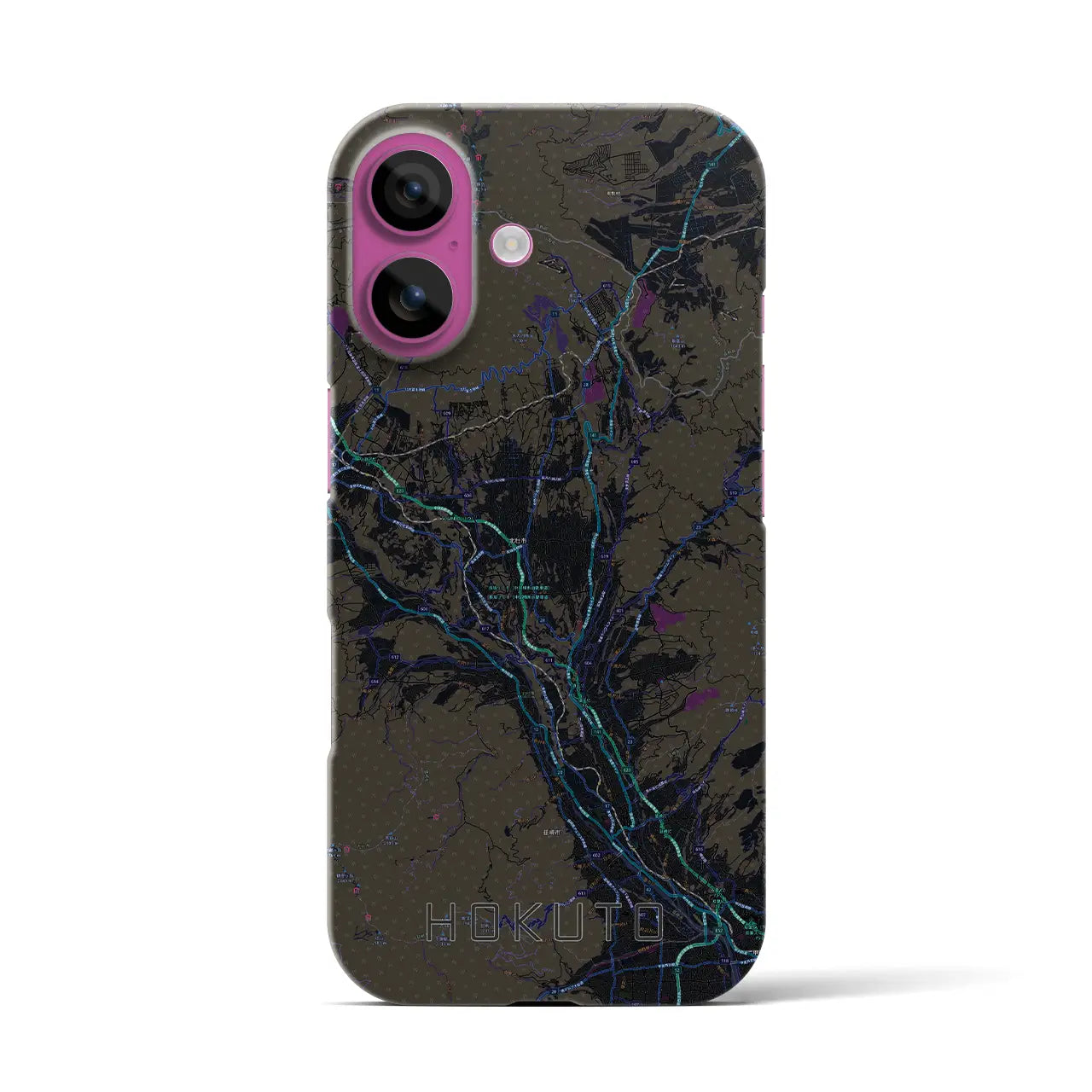 【北杜(山梨県)】地図柄iPhoneケース(バックカバータイプ)