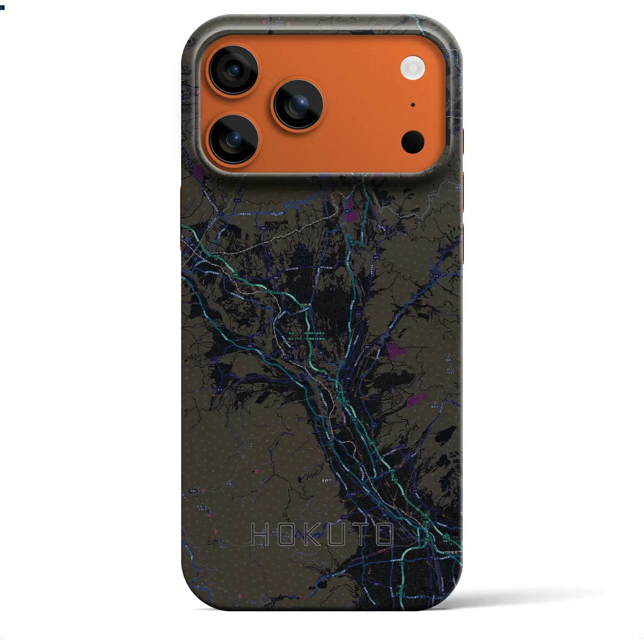 【北杜(山梨県)】地図柄iPhoneケース(バックカバータイプ)