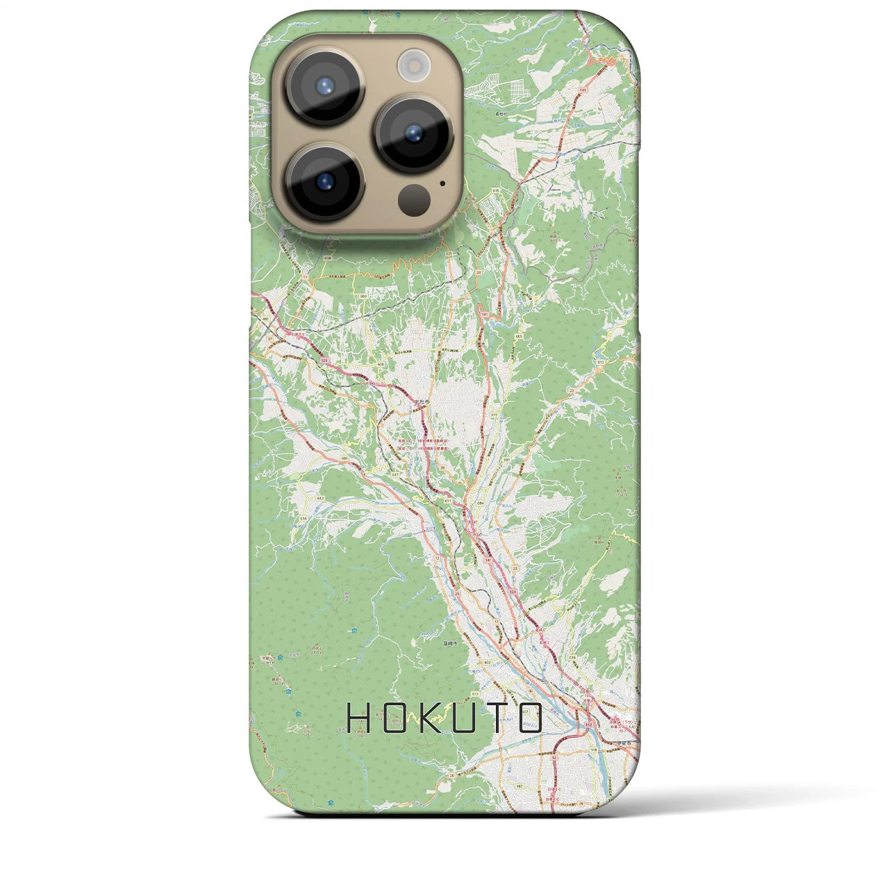 【北杜(山梨県)】地図柄iPhoneケース(バックカバータイプ)