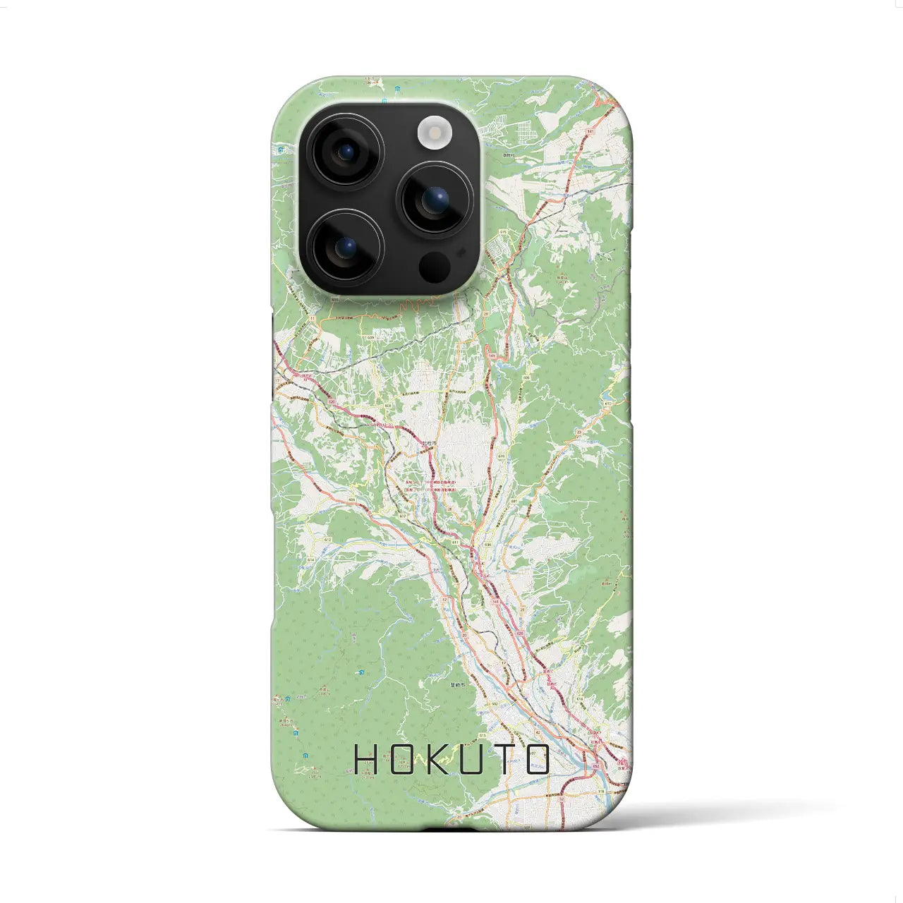 【北杜(山梨県)】地図柄iPhoneケース(バックカバータイプ)