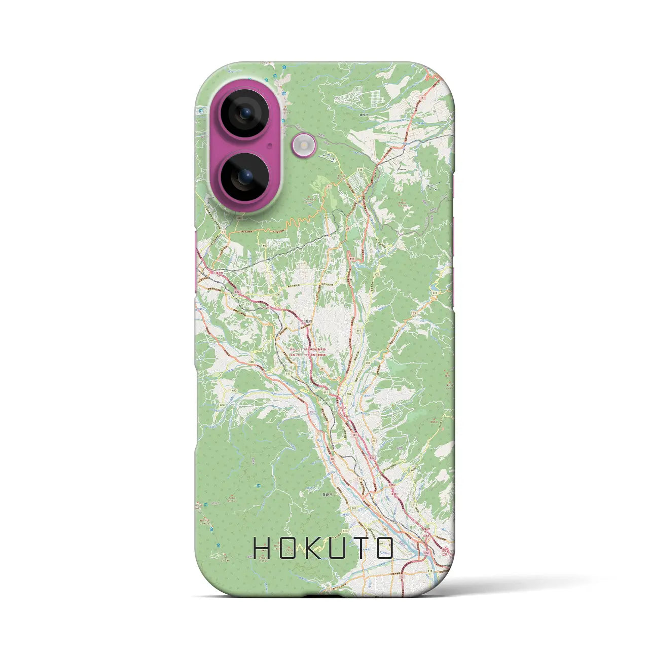 【北杜(山梨県)】地図柄iPhoneケース(バックカバータイプ)