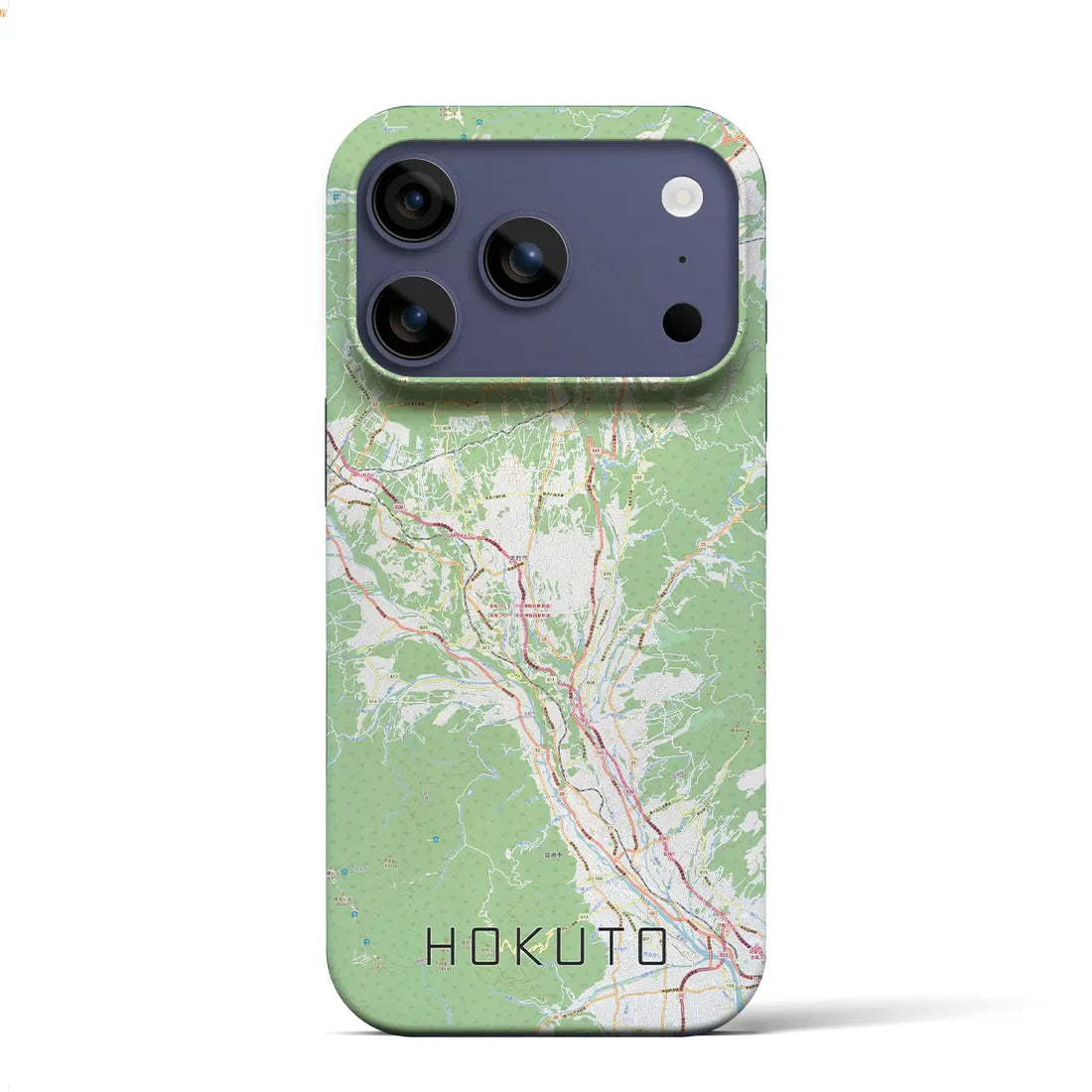 【北杜(山梨県)】地図柄iPhoneケース(バックカバータイプ)ナチュラル・iPhone 17 Pro Max 用