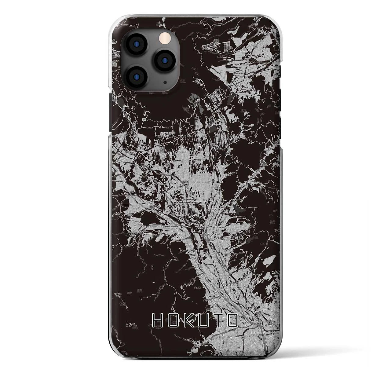 【北杜(山梨県)】地図柄iPhoneケース(クリアタイプ)