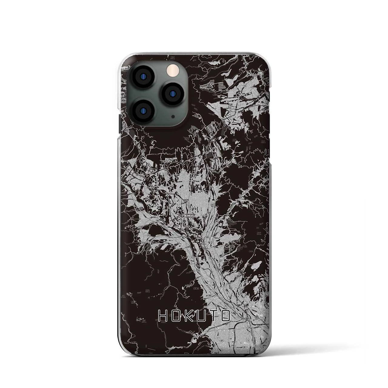 【北杜(山梨県)】地図柄iPhoneケース(クリアタイプ)