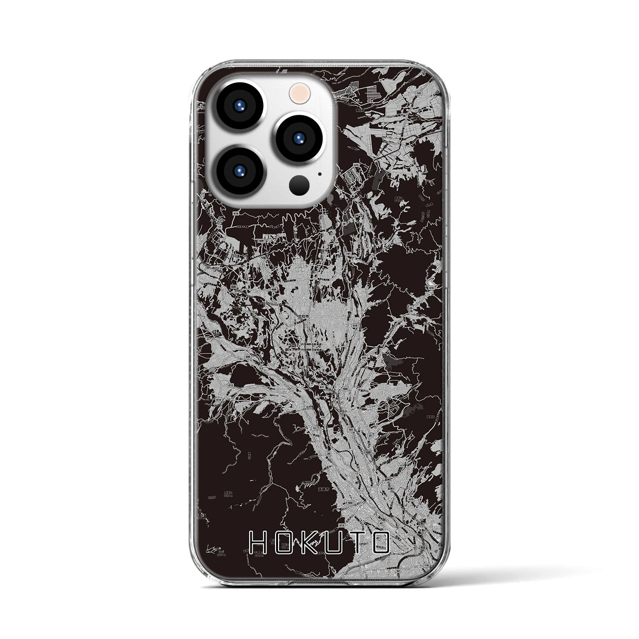 【北杜(山梨県)】地図柄iPhoneケース(クリアタイプ)