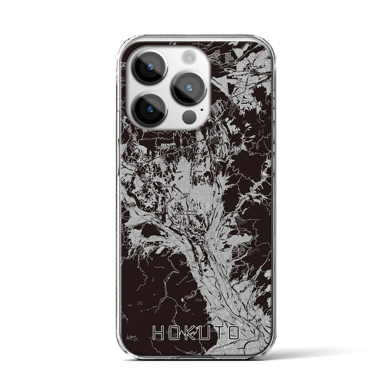 【北杜(山梨県)】地図柄iPhoneケース(クリアタイプ)