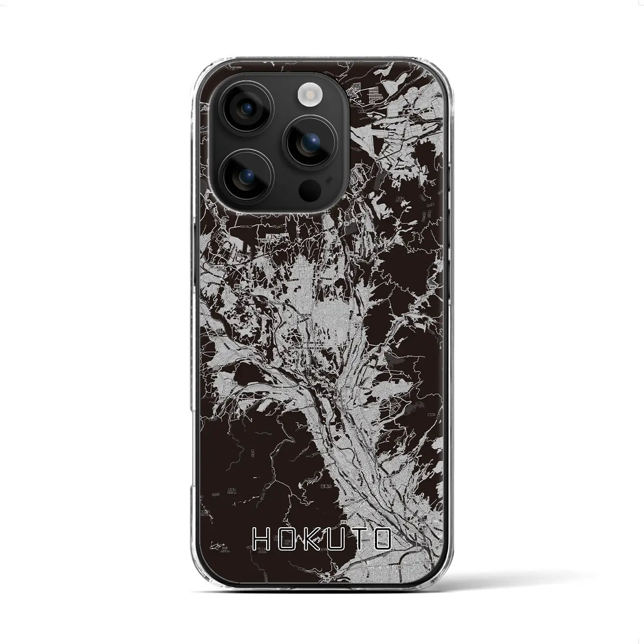 【北杜(山梨県)】地図柄iPhoneケース(クリアタイプ)