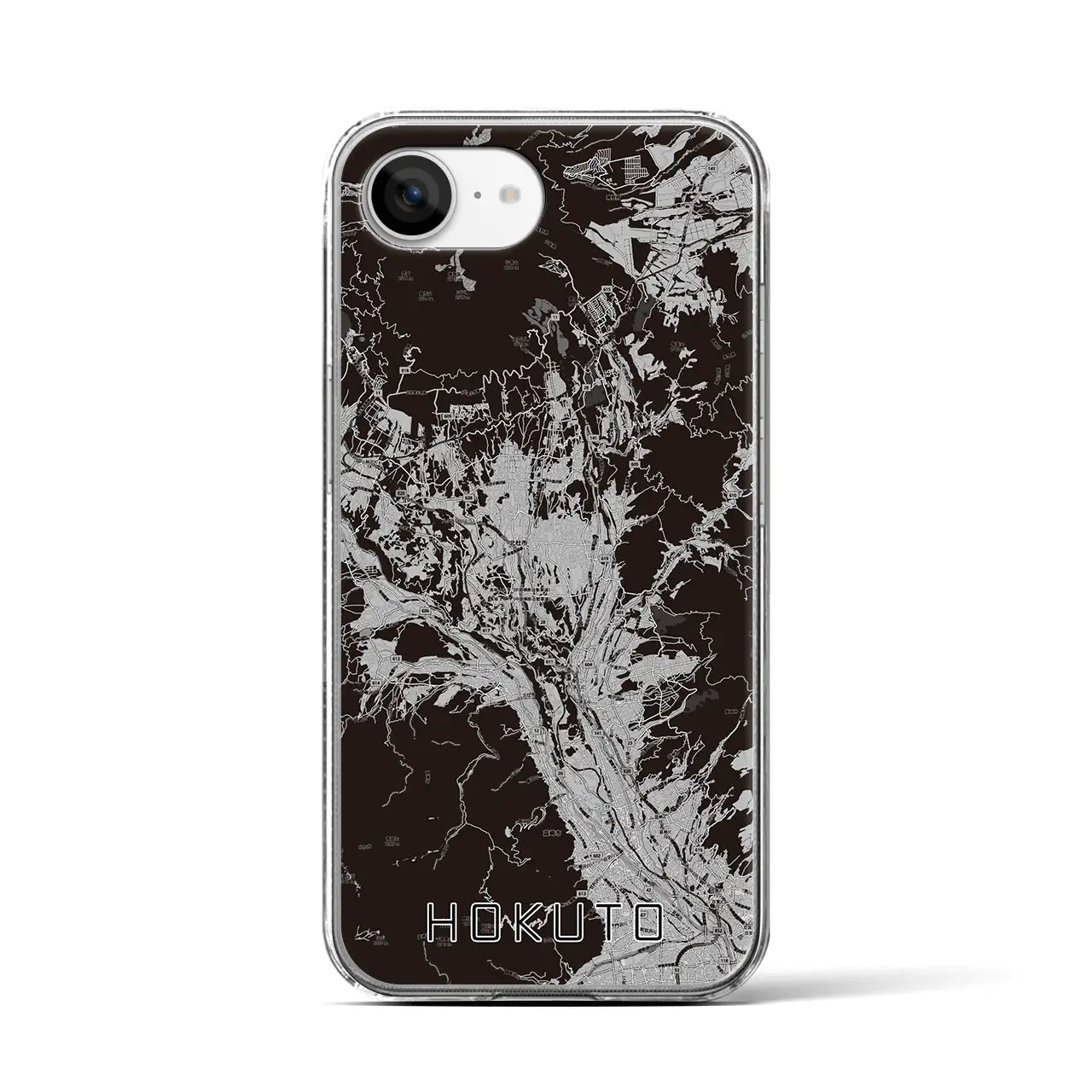 【北杜(山梨県)】地図柄iPhoneケース(クリアタイプ)