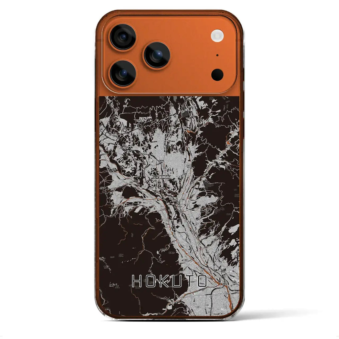 【北杜(山梨県)】地図柄iPhoneケース(クリアタイプ)