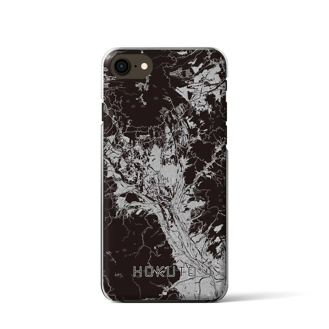 【北杜(山梨県)】地図柄iPhoneケース(クリアタイプ)