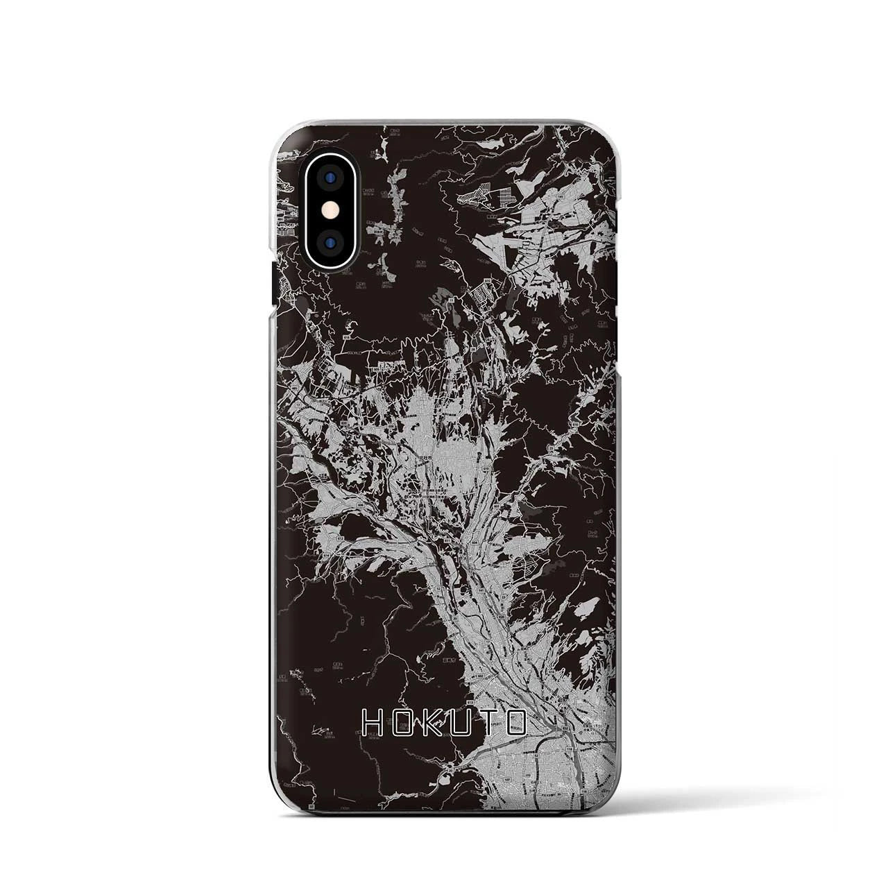 【北杜(山梨県)】地図柄iPhoneケース(クリアタイプ)