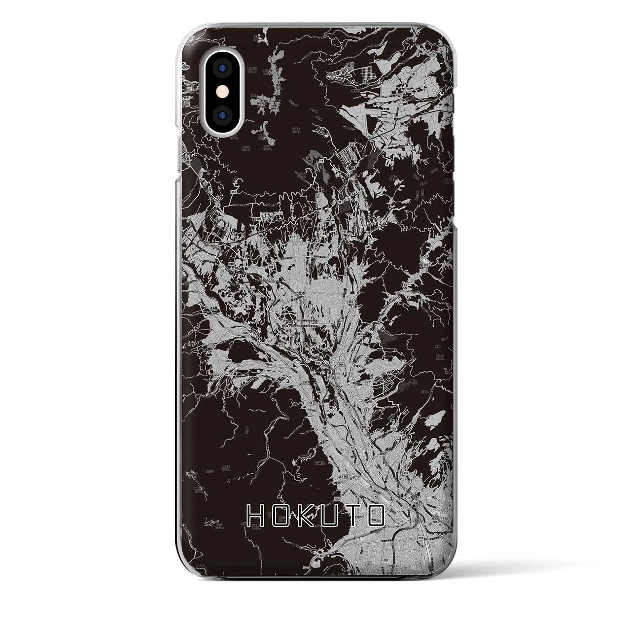 【北杜(山梨県)】地図柄iPhoneケース(クリアタイプ)