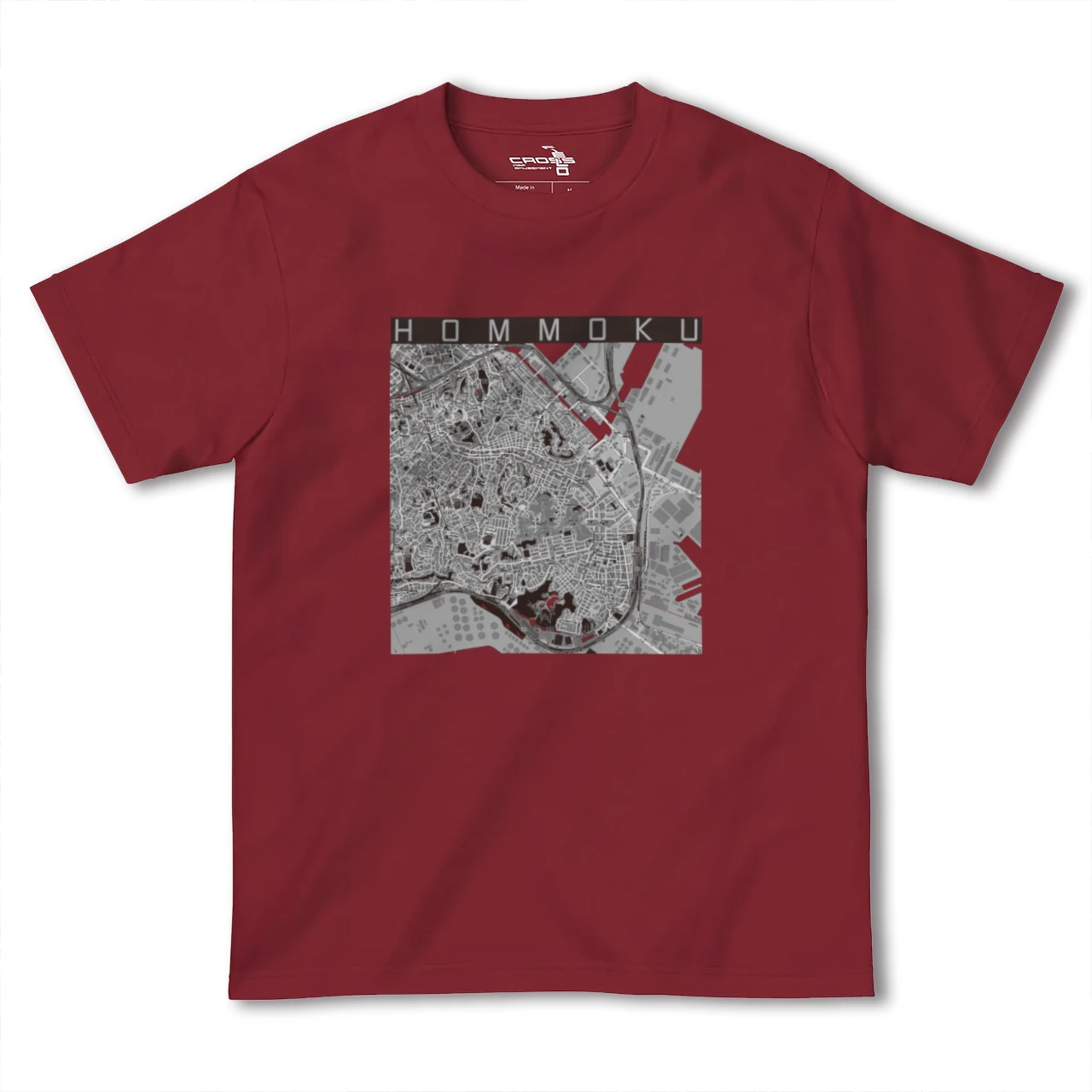 【本牧(神奈川県)】地図柄ヘビーウェイトTシャツ