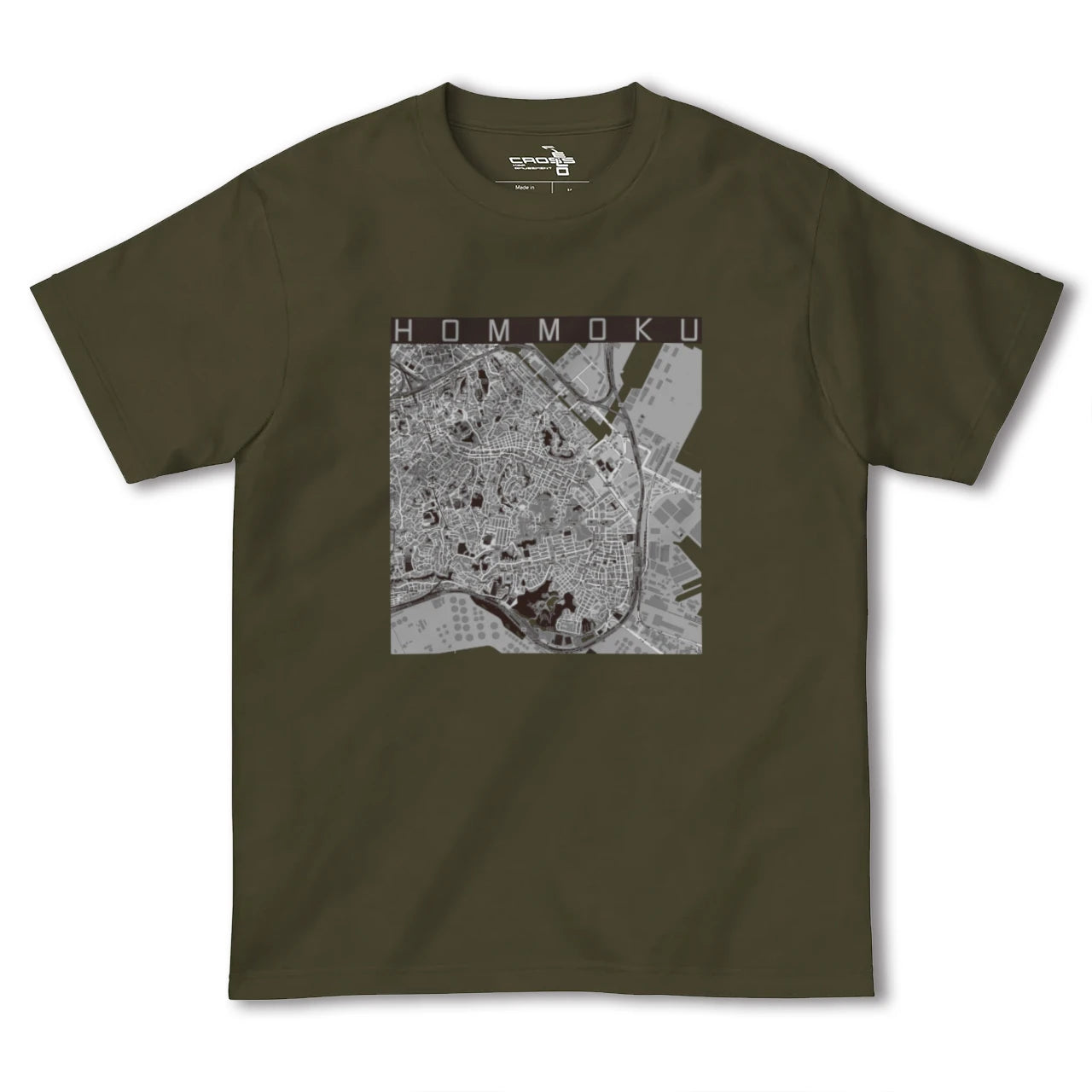 【本牧(神奈川県)】地図柄ヘビーウェイトTシャツ