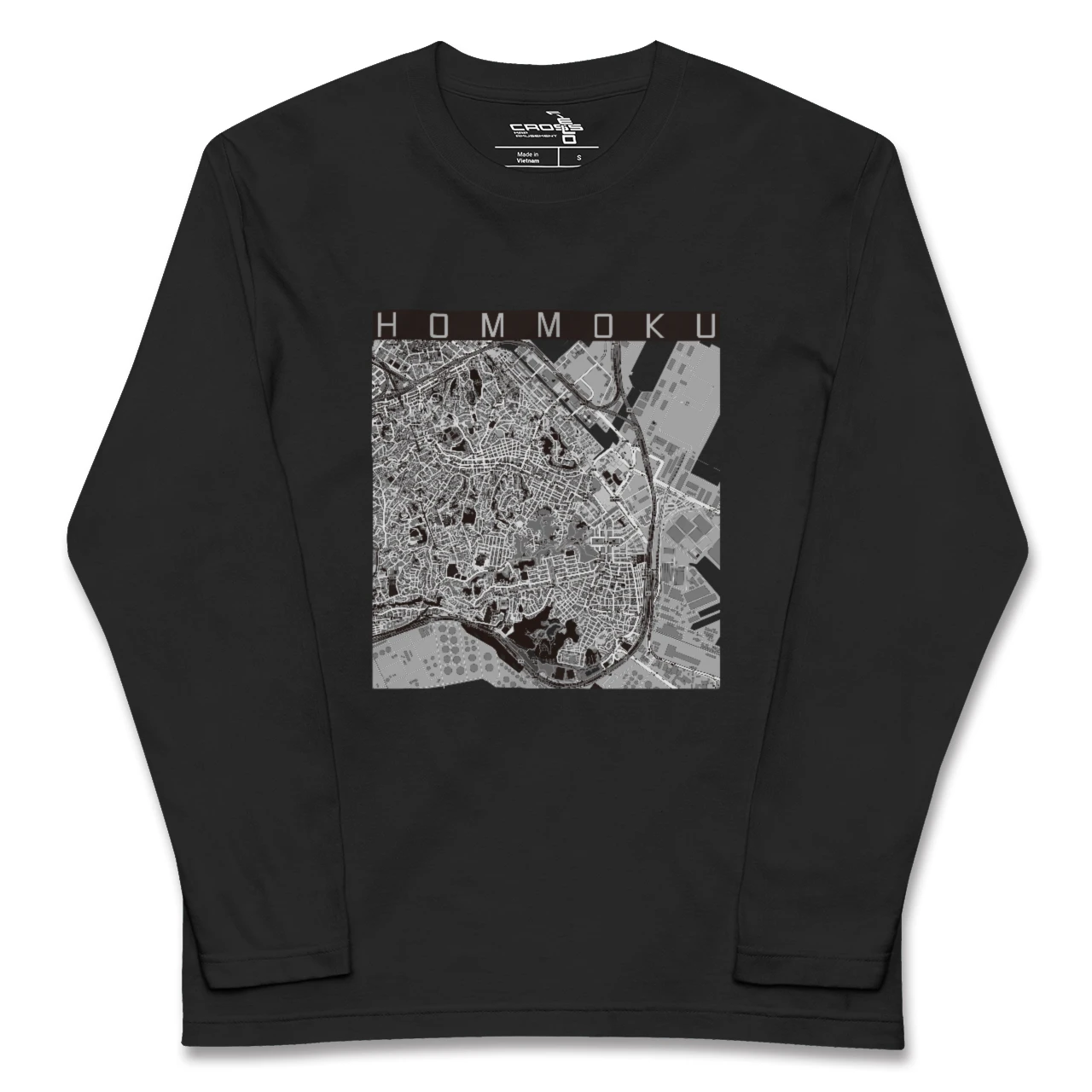【本牧(神奈川県)】地図柄ロングスリーブTシャツ