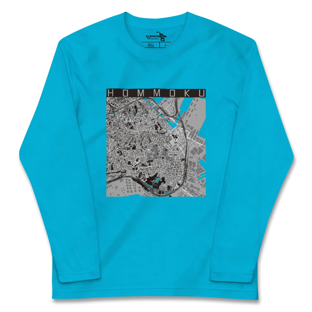 【本牧(神奈川県)】地図柄ロングスリーブTシャツ