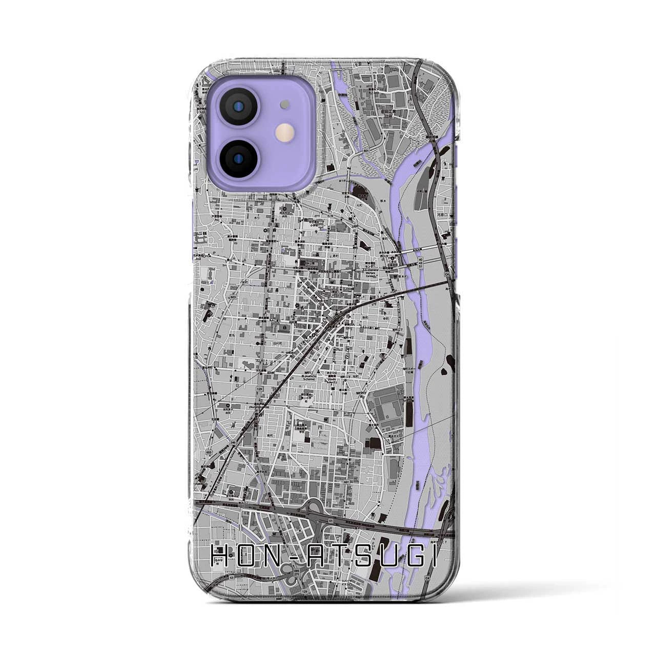 【本厚木(神奈川県)】地図柄iPhoneケース(クリアタイプ)